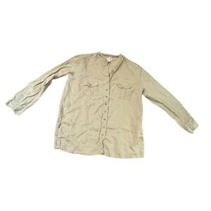 Allison Taylor Beige Button-Down Shirt